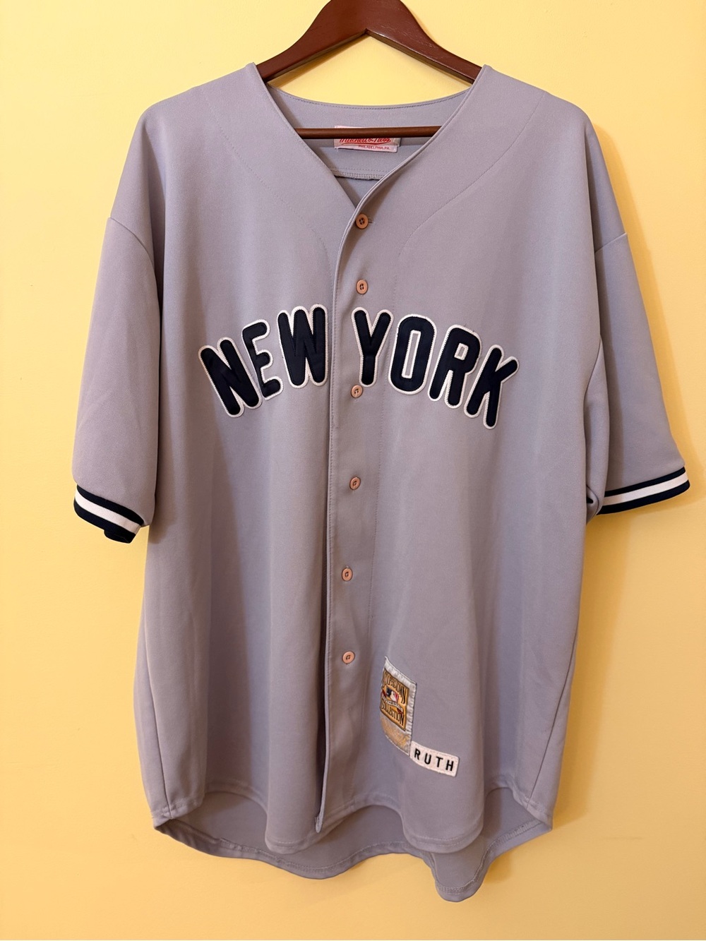 Vintage Mitchell & Ness Babe Ruth #3 New York Yankees Cooperstown Jersey 3XL USA
